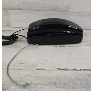 AT&T Trimline 210 Corded Phone Black Wall Desk Mount Lighted Keypad 210BK